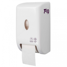 Ecomatic Twin Toilet Roll Dispenser - White