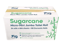 Sugarcane Micro-Mini Jumbo Toilet Roll
