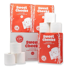 Sweet Cheeks Toilet Roll 3ply Lux Sugarcane Toilet Roll Sweet Cheeks Toilet Roll 3ply Lux Sugarcane Toilet Roll