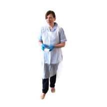 WHITE BIODEGRADEABLE APRON 27inch X 46inch, UNISEX DISPOSABLE WHITE BIODEGRADEABLE APRON 27inch X 46inch, UNISEX DISPOSABLE