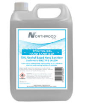 NORTHWOOD HAND SANITISER 5LTR 70% ALC NORTHWOOD HAND SANITISER 5LTR 70% ALC