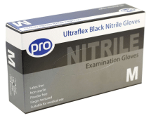 Ultraflex Black Nitrile Gloves Medium