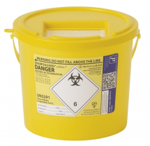 7Ltr Yellow Sharps Bin 7Ltr Yellow Sharps Bin