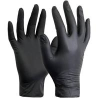Black Nitrile Gloves Medium x 100