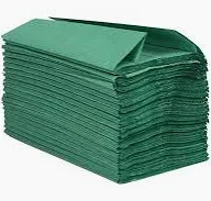 C-FOLD PAPER HAND TOWELS - 1 PLY - GREEN
